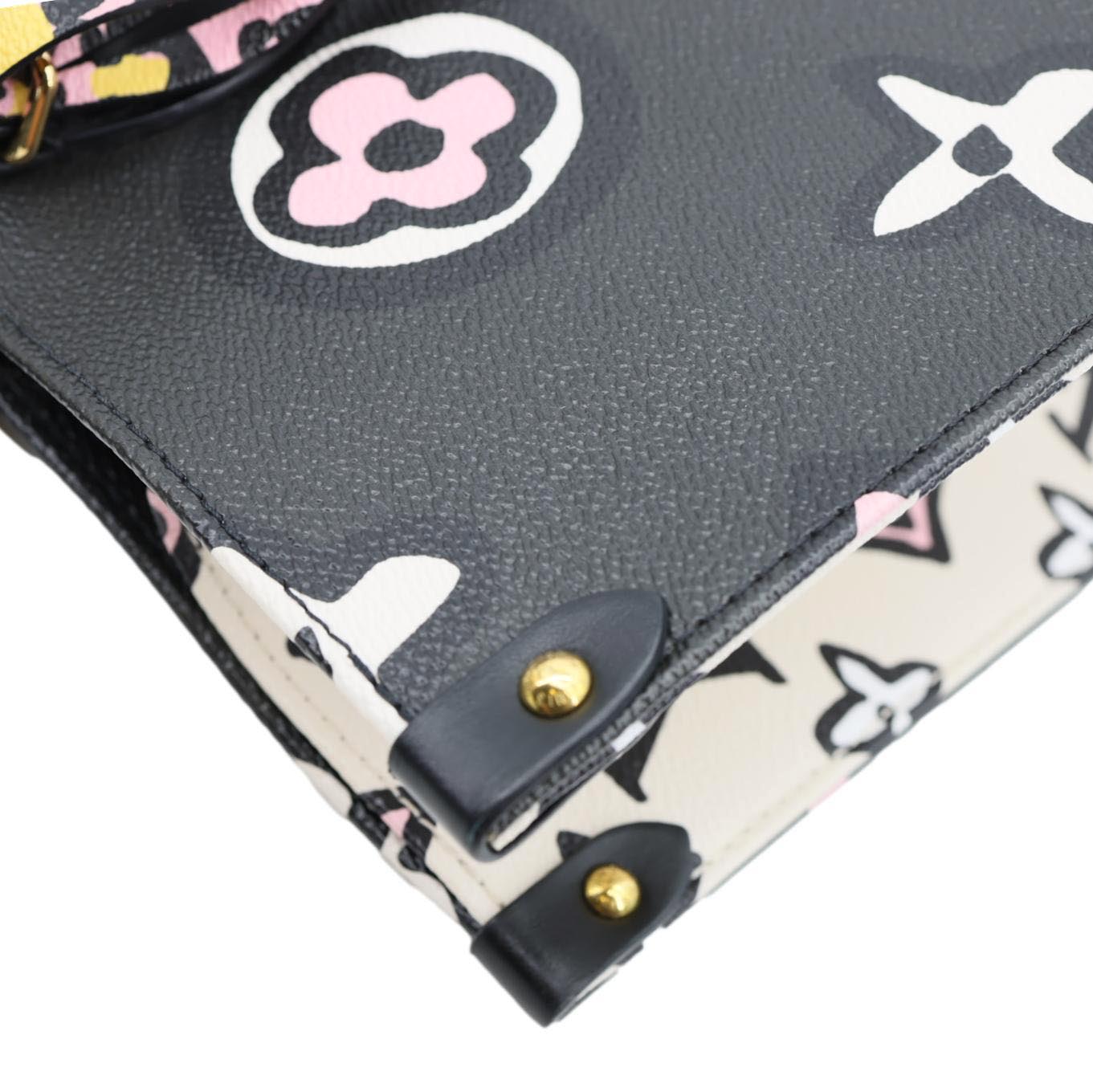 LOUIS VUITTON Onthego GM Wild At Heart Monogram Giant Canvas Tote Bag Black