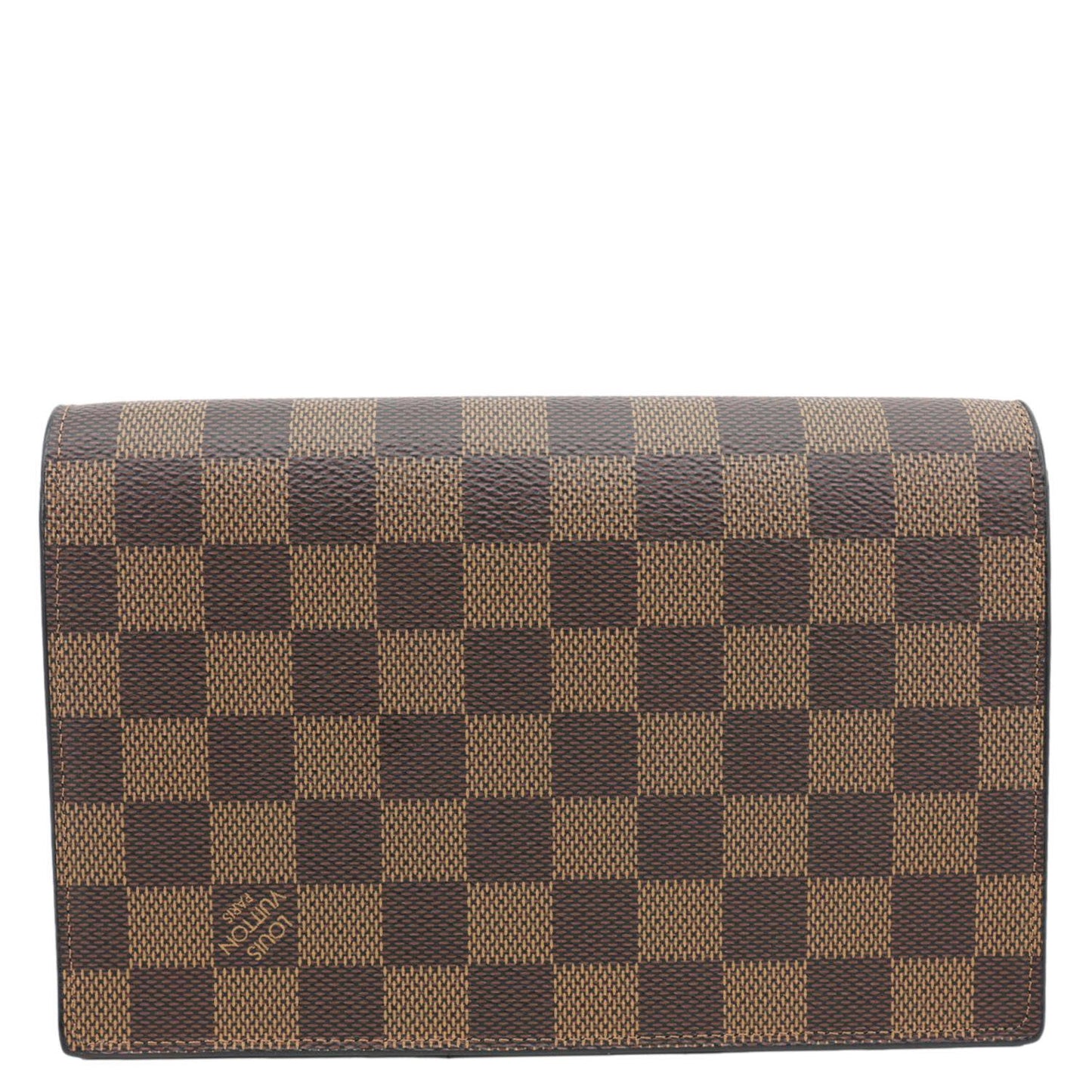 LOUIS VUITTON Vavin PM Damier Ebene Chain Crossbody Bag Black