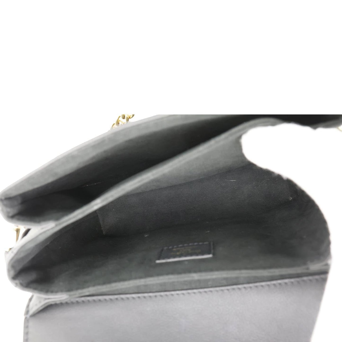 LOUIS VUITTON Lockme Oxford Grained Leather Crossbody Bag Black