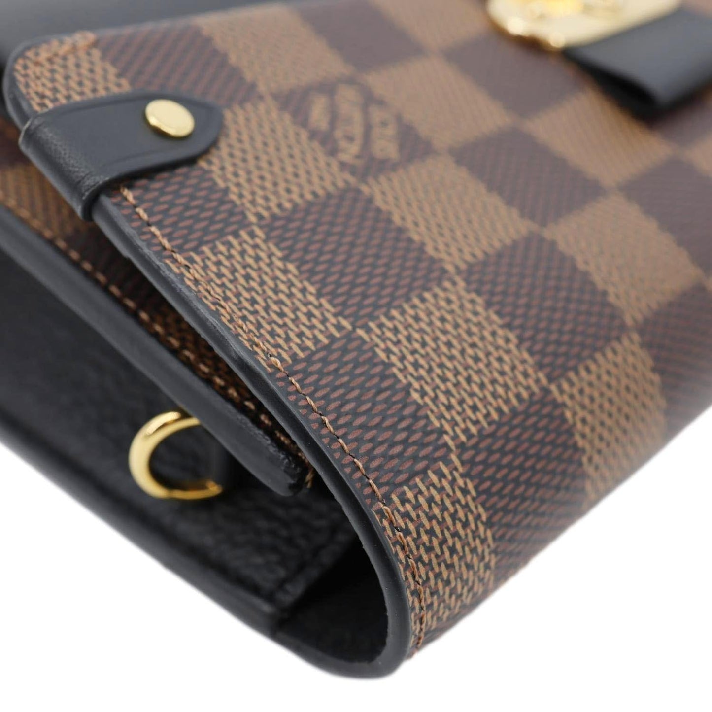 LOUIS VUITTON Vavin PM Damier Ebene Chain Crossbody Bag Black