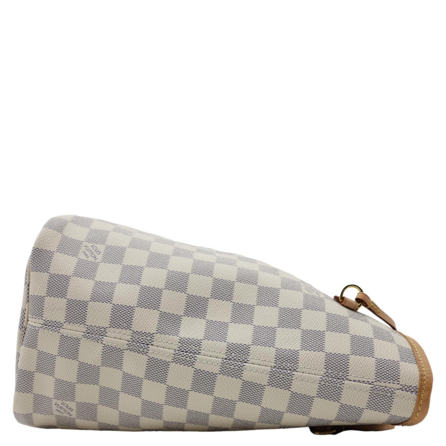 LOUIS VUITTON Neverfull MM Damier Azur Tote Bag Rose Ballerine
