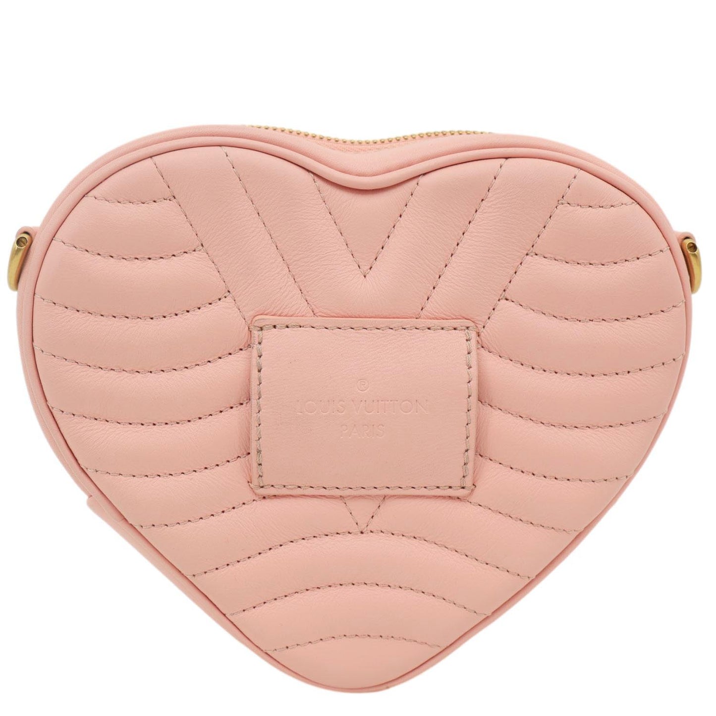 LOUIS VUITTON New Wave Heart Quilted Leather Shoulder Bag Dusty Pink