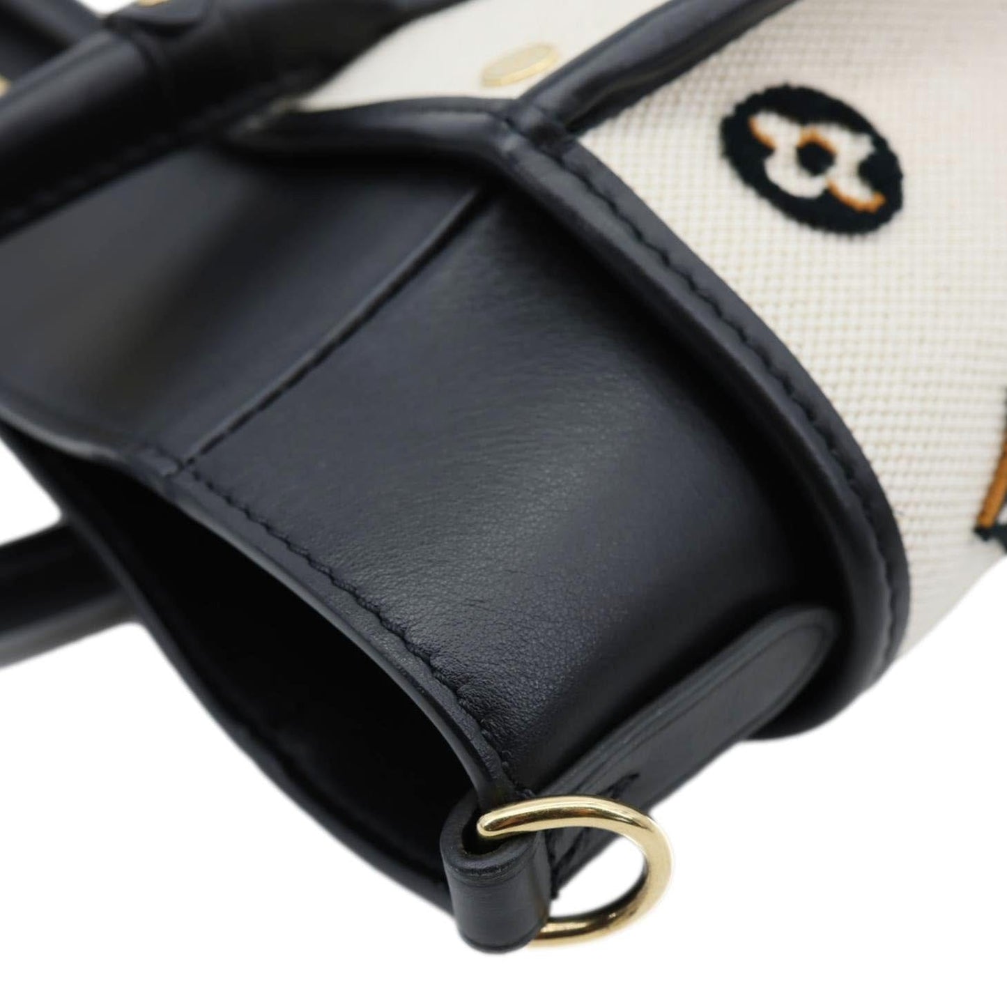 LOUIS VUITTON On My Side MM Monogram Tufted Canvas Shoulder Bag Off White