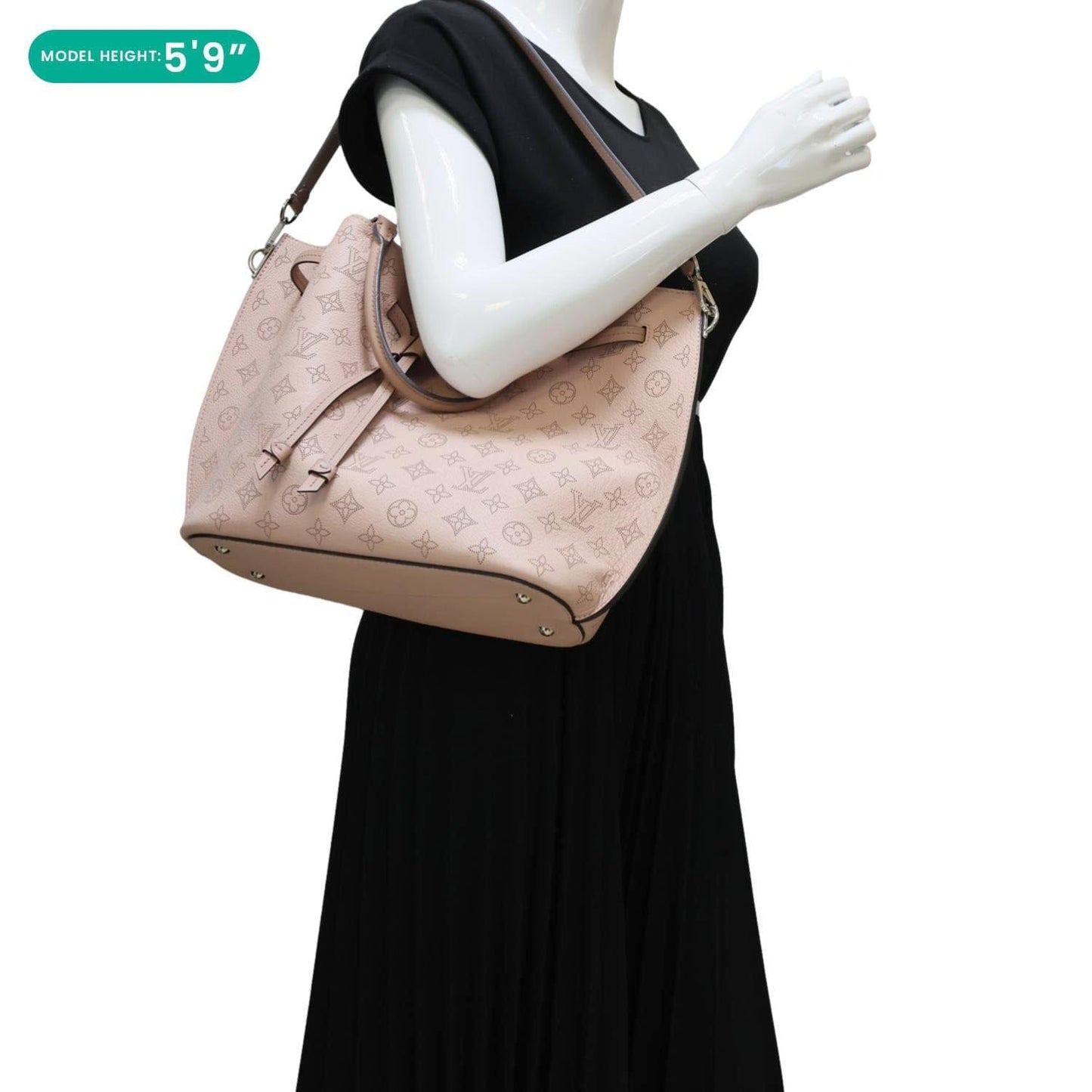 LOUIS VUITTON Girolata Monogram Mahina Leather Shoulder Bag Pink