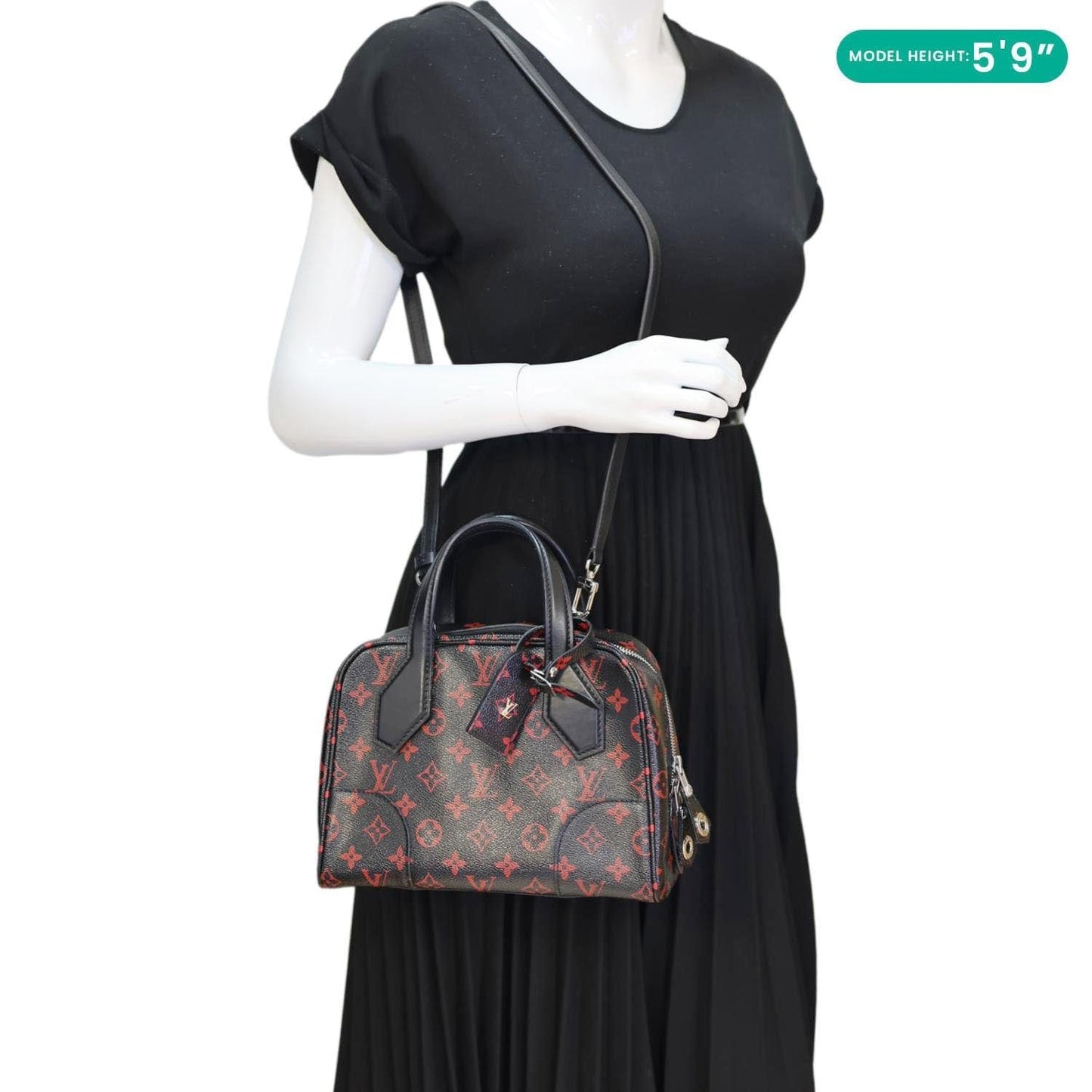 LOUIS VUITTON Dora BB Monogram Infrarouge Shoulder Bag Black
