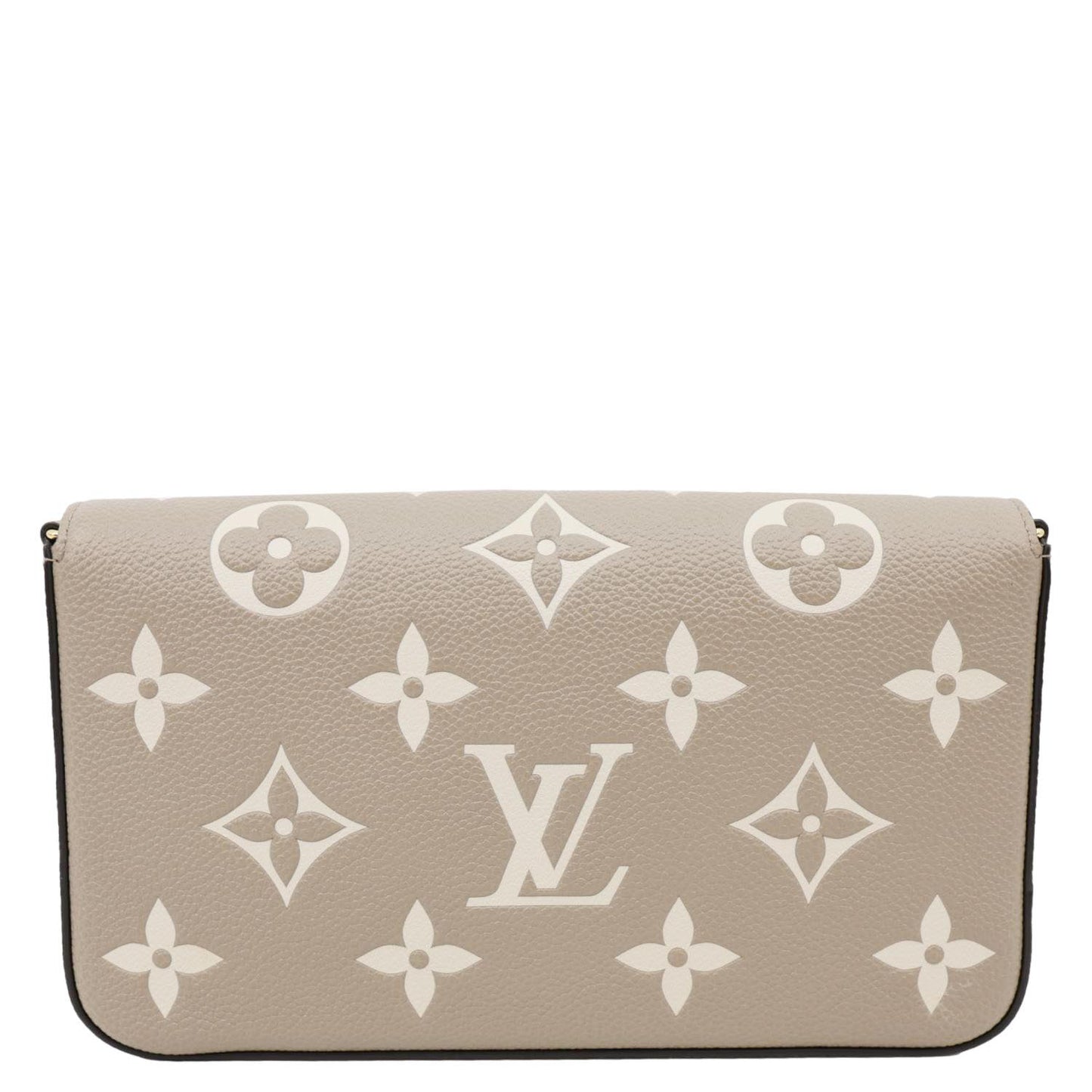 LOUIS VUITTON Felicie Pochette Monogram Empreinte Crossbody Bag Tourterelle Creme