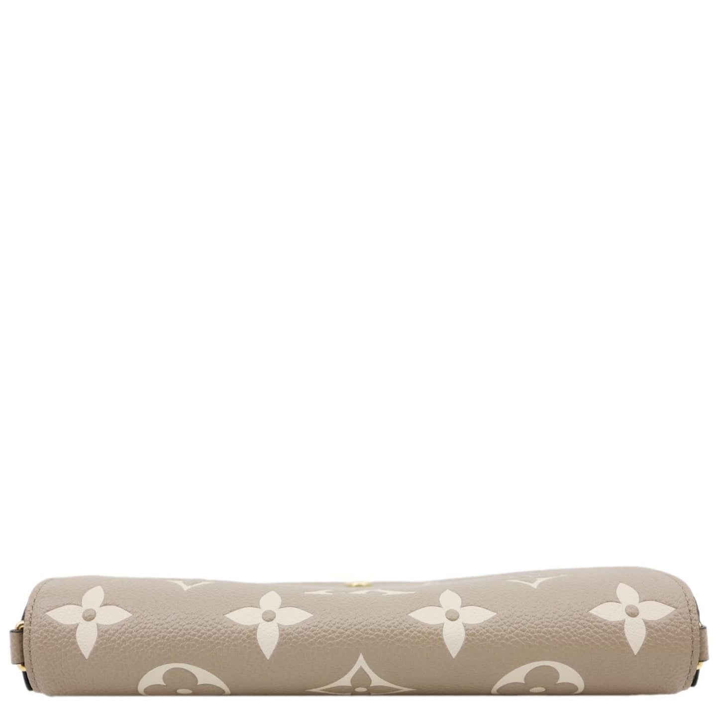 LOUIS VUITTON Felicie Pochette Monogram Empreinte Crossbody Bag Tourterelle Creme