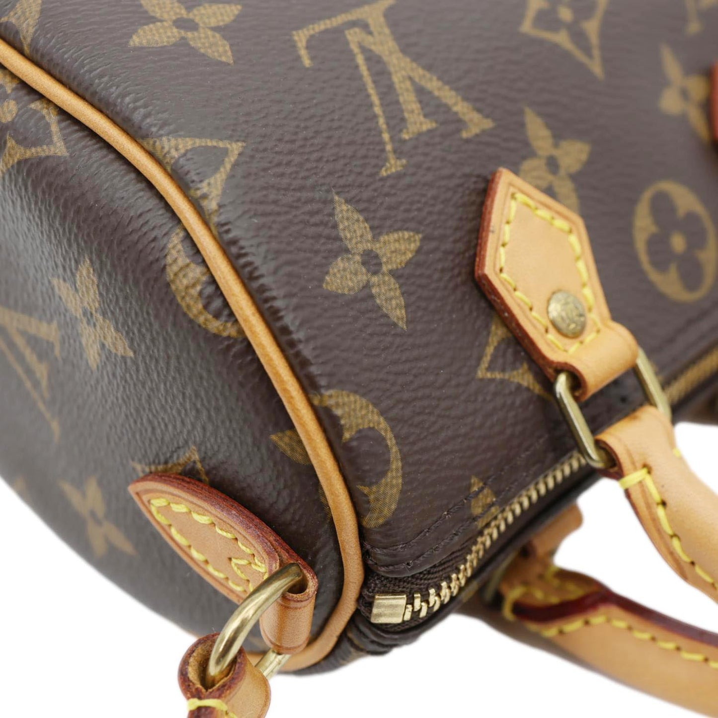 LOUIS VUITTON Nano Speedy Bandouliere Monogram Canvas Crossbody Bag Brown