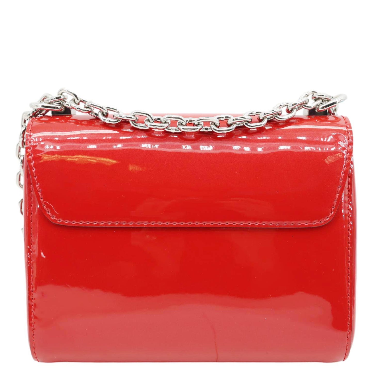 LOUIS VUITTON Twist PM Infrarouge Vernis Chain Shoulder Bag Red