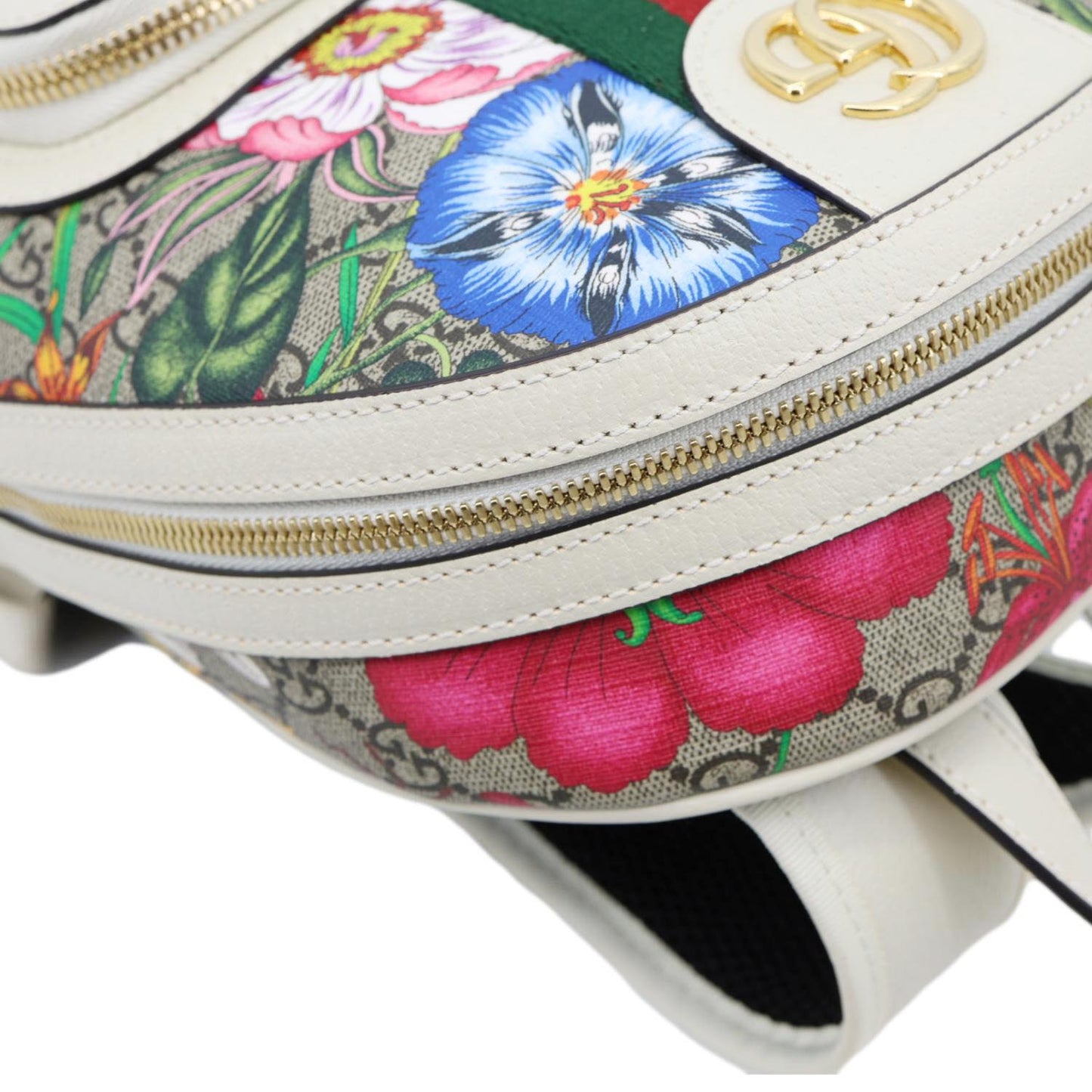 GUCCI Ophidia GG Flora Small Supreme Canvas Backpack Bag Beige 547965