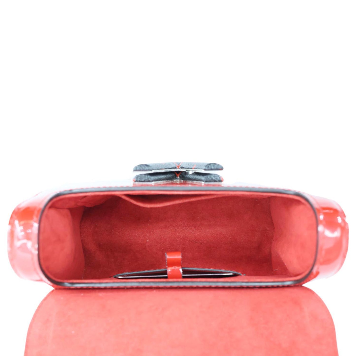 LOUIS VUITTON Twist PM Infrarouge Vernis Chain Shoulder Bag Red