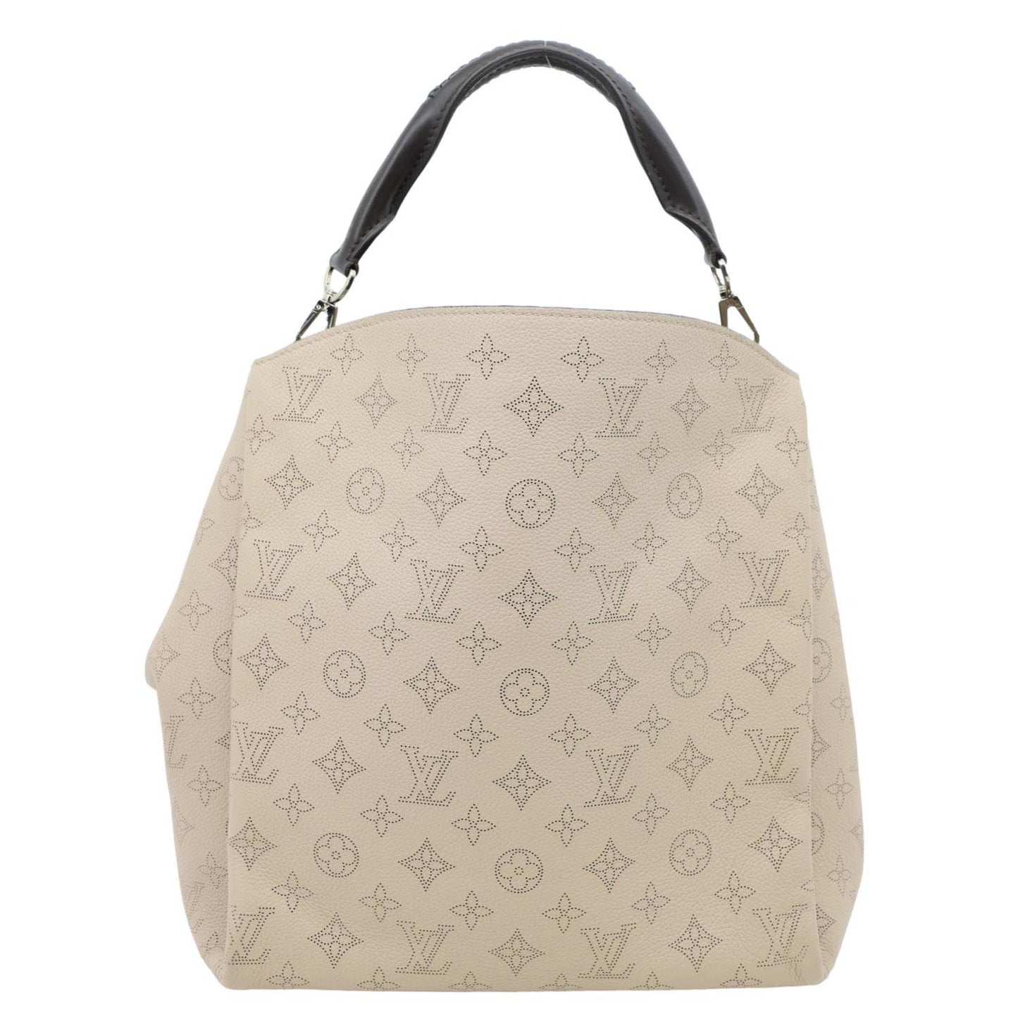 LOUIS VUITTON Babylone Mahina Calfskin Leather Shoulder Bag Galet