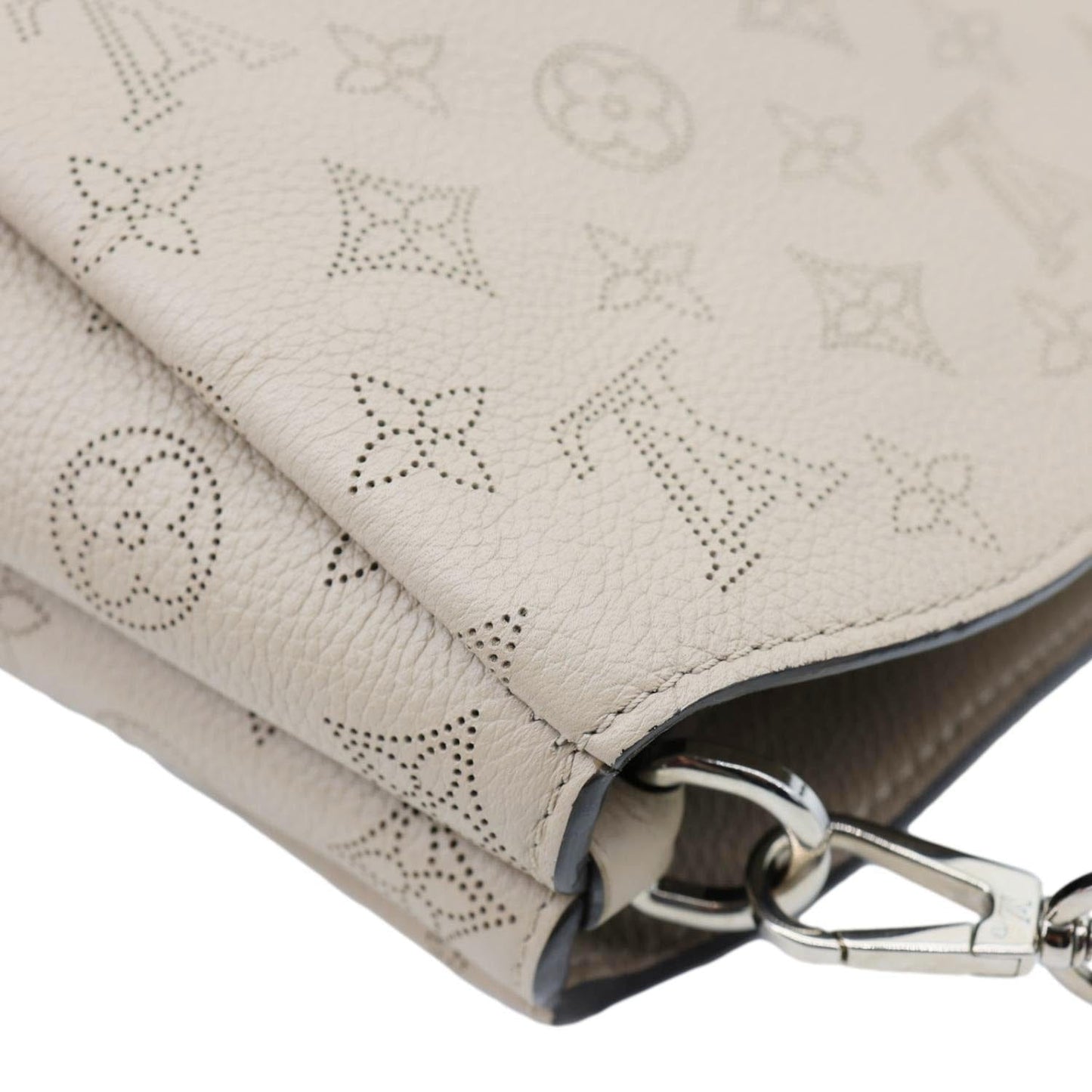 LOUIS VUITTON Babylone Mahina Calfskin Leather Shoulder Bag Galet