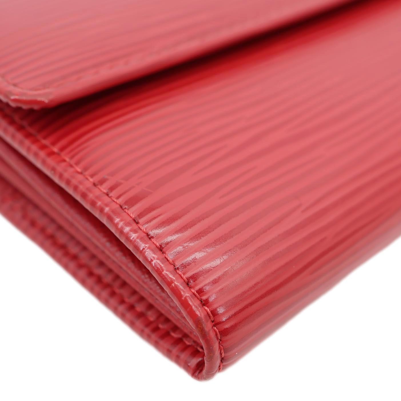 LOUIS VUITTON Sarah Epi Leather Wallet Red