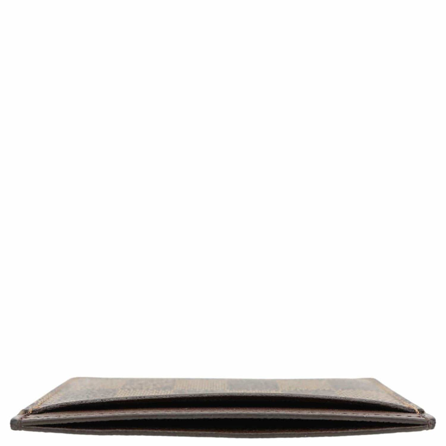 LOUIS VUITTON Damier Ebene Card Holder Brown
