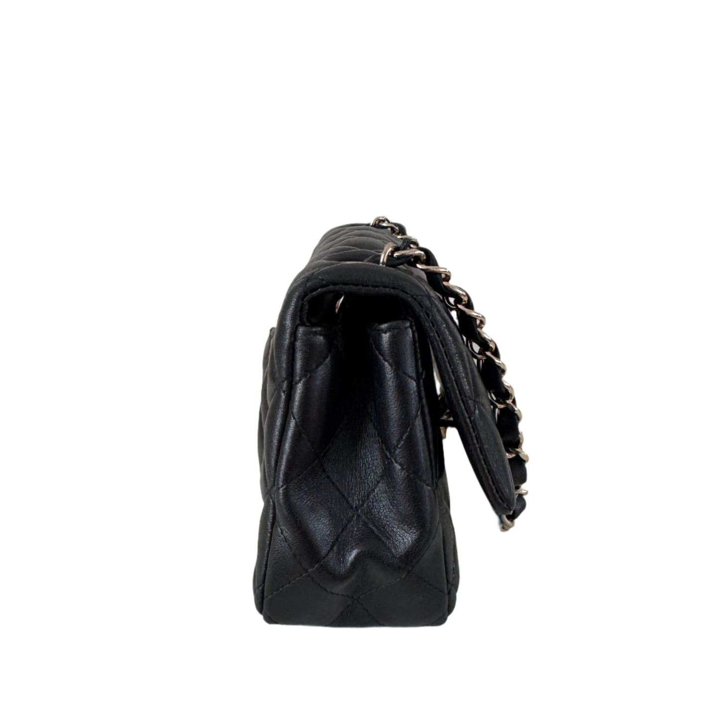 Chanel Classic Flap Rectangular Mini Black Lambskin Leather Gold Hardware