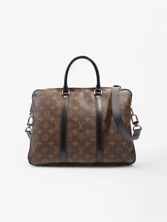 Louis Vuitton Porte-Documents Voyage Monogram / Black Coated Canvas