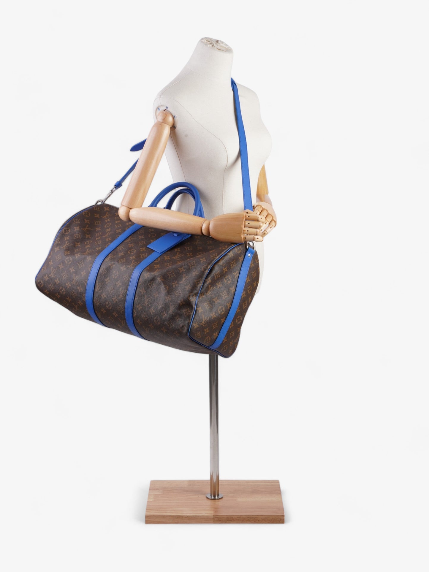 Louis Vuitton Keepall BandouliÃ¨re 50 Monogram / Blue Coated Canvas