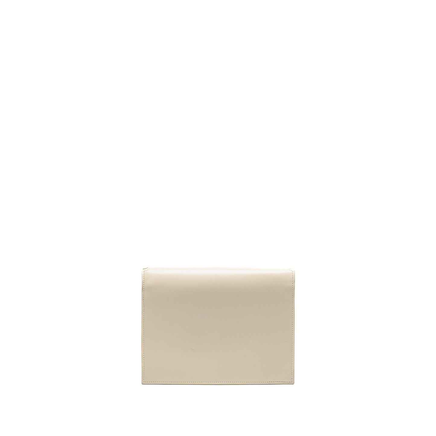 Saint Laurent/ Cassandra Chain Wallet Calfskin White