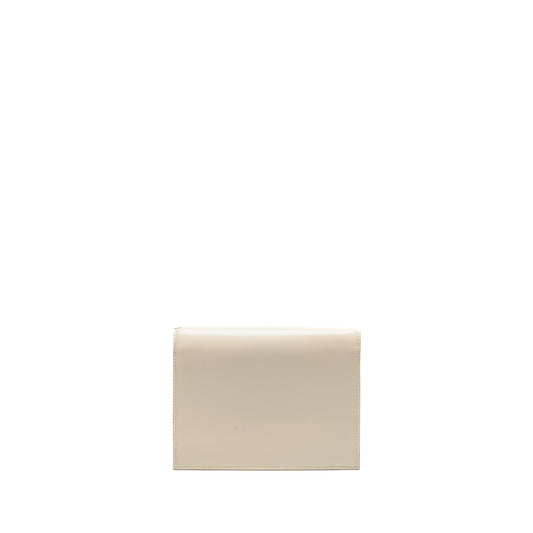 Saint Laurent/ Cassandra Chain Wallet Calfskin White