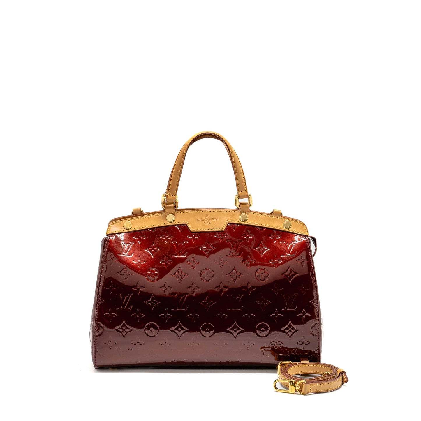 Louis Vuitton Vernis Brea Patent Burgundy Amarante