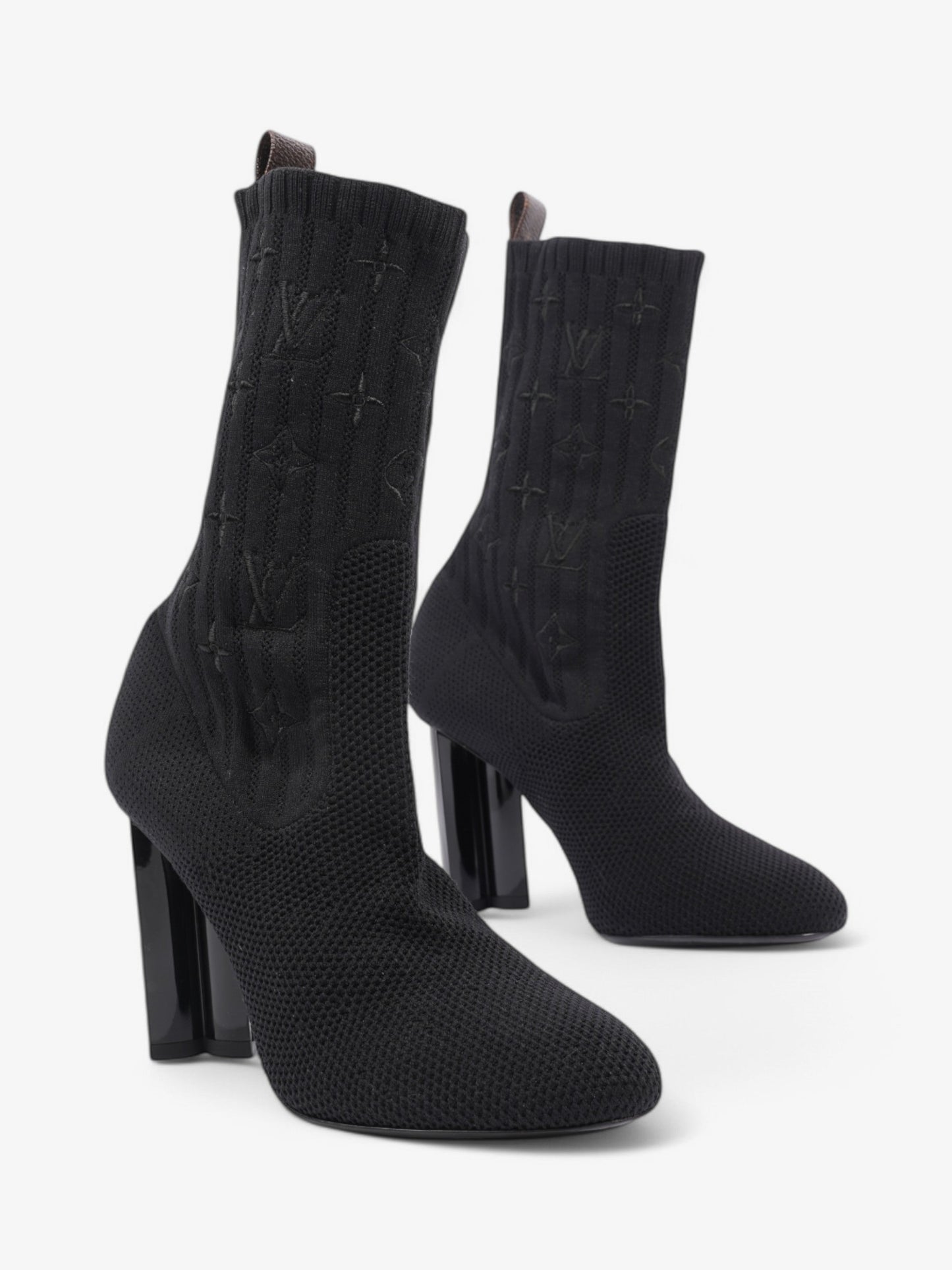 Louis Vuitton Silhouette Ankle Boots 90 Black Cotton EU 38 UK 5