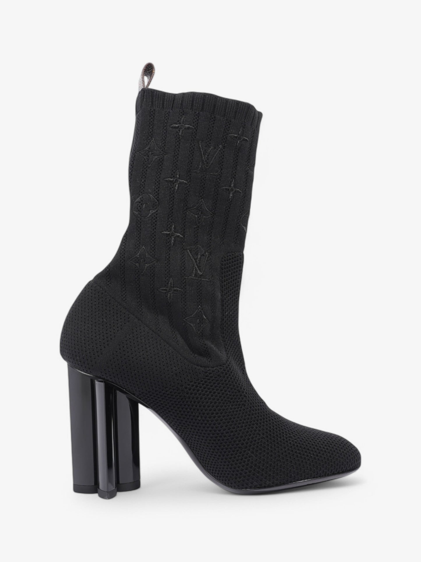 Louis Vuitton Silhouette Ankle Boots 90 Black Cotton EU 38 UK 5