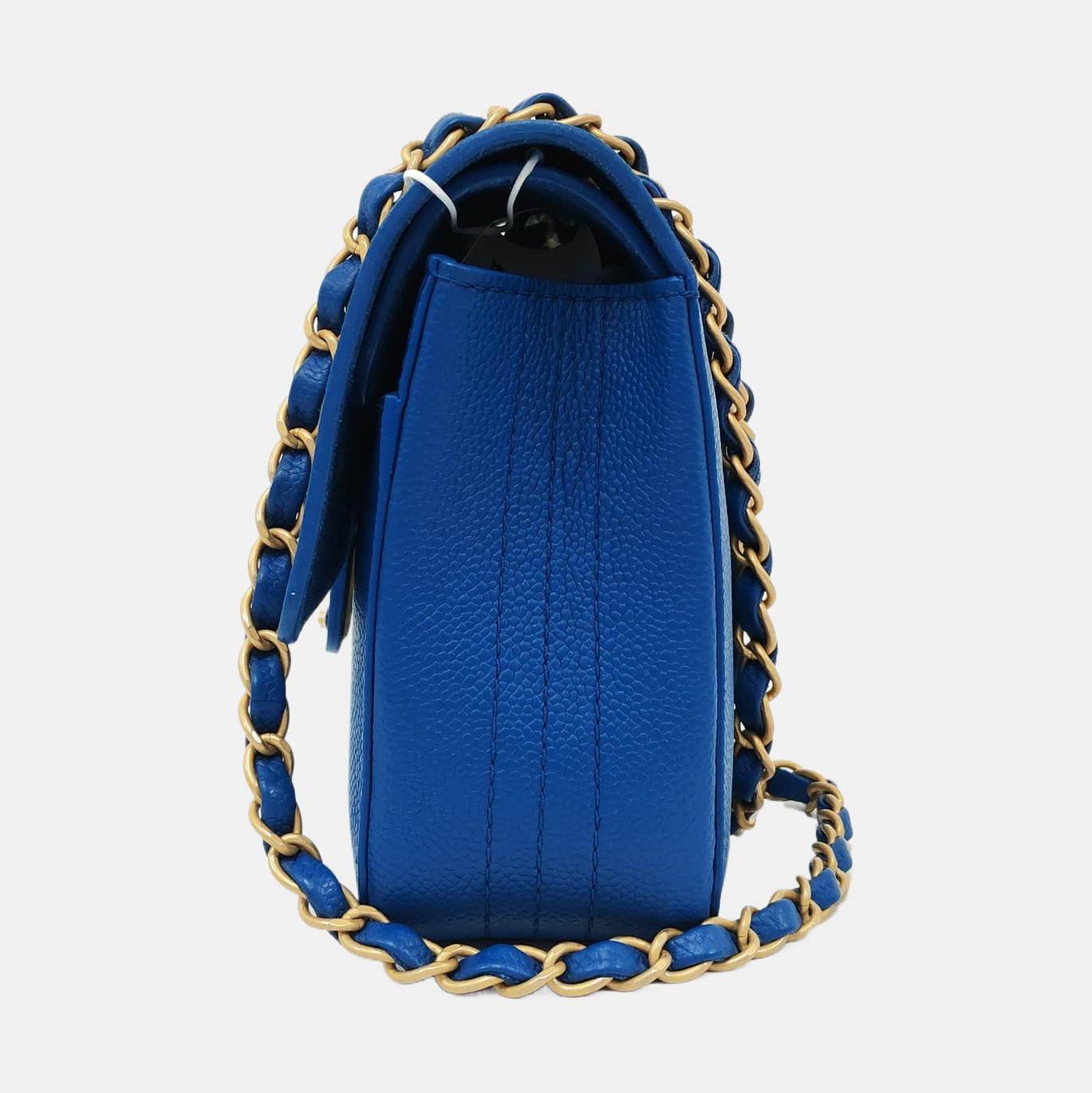 Chanel Timeless Classic Flap Medium Royal Blue Caviar Leather Gold Hardware