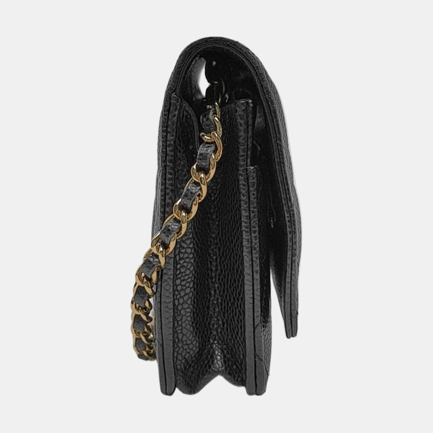 Chanel Wallet on Chain Classic Flap Black Caviar Leather Gold Hardware 2016-17