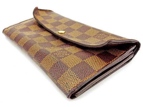 LOUIS VUITTON Long Wallet Purse N61725 Ebene Pochette Porto MonÃÂ©credi