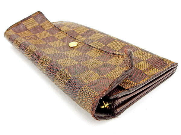 LOUIS VUITTON Long Wallet Purse N61725 Ebene Pochette Porto MonÃÂ©credi