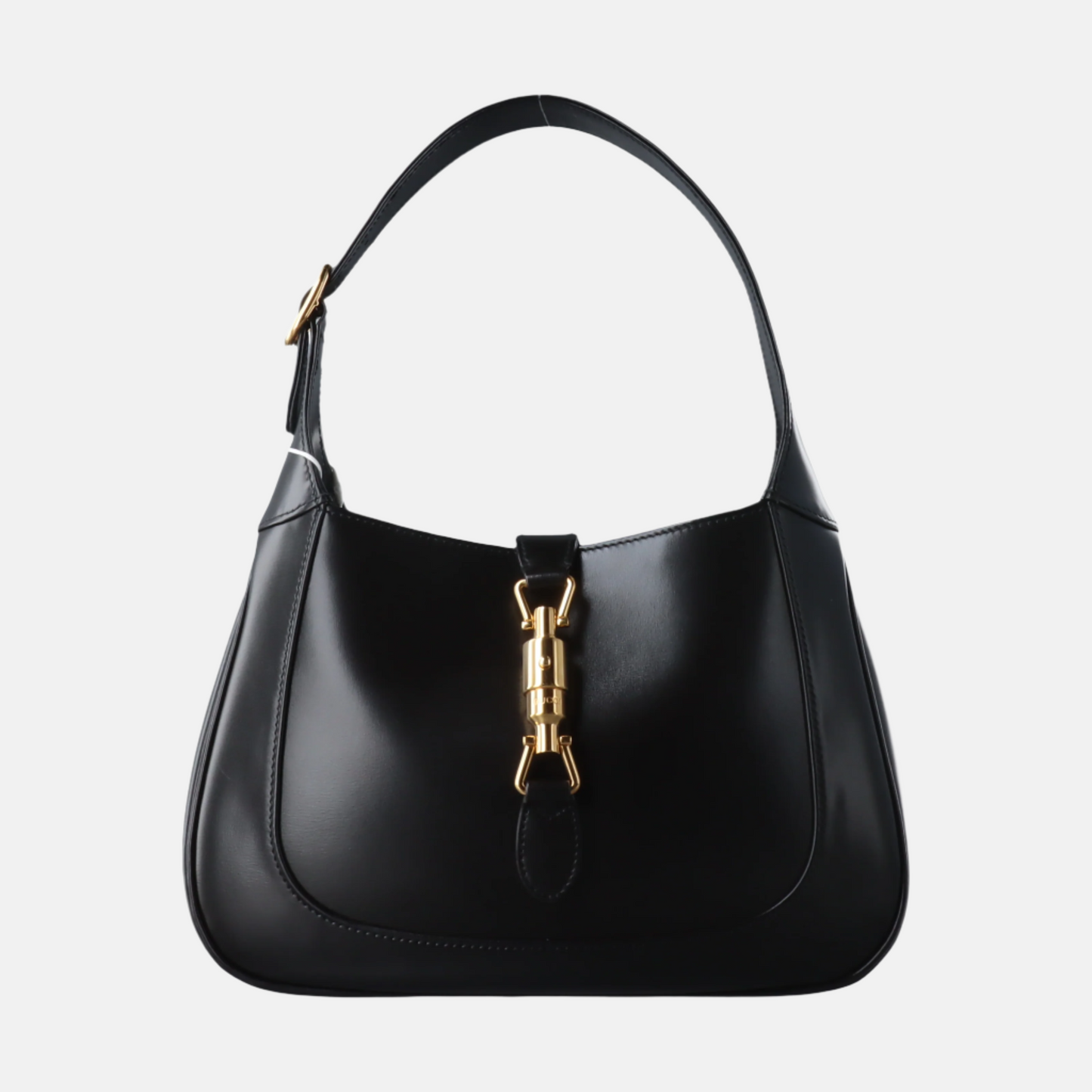Gucci Jackie 1961 Black Leather Bag Small Piston Lock