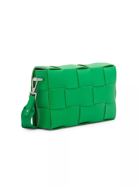 BOTTEGA VENETA LAMBSKIN INTRECCIATO MINI CASSETTE CROSSBODY BAG