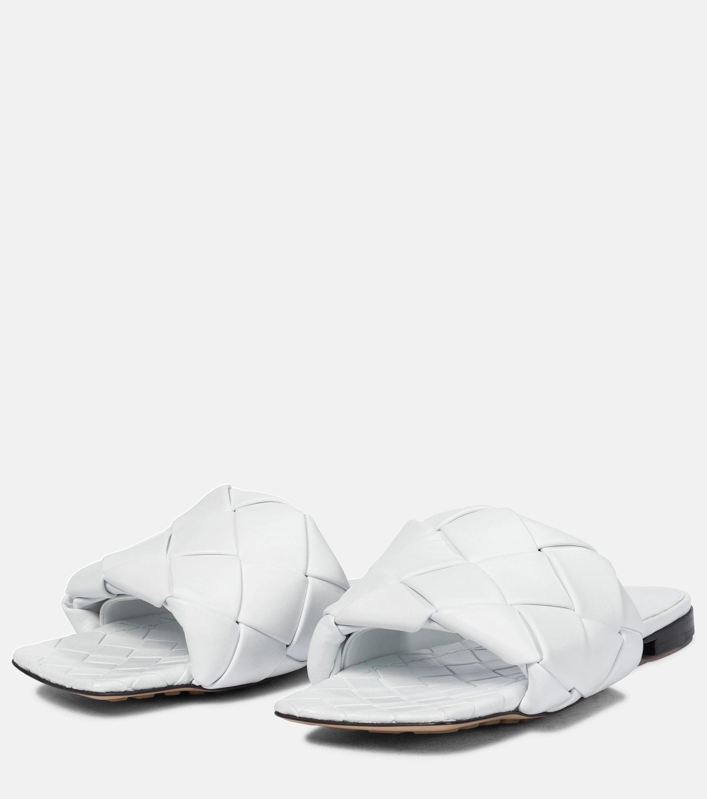 BOTTEGA VENETA LIDO NAPPA LEATHER FLAT MULES