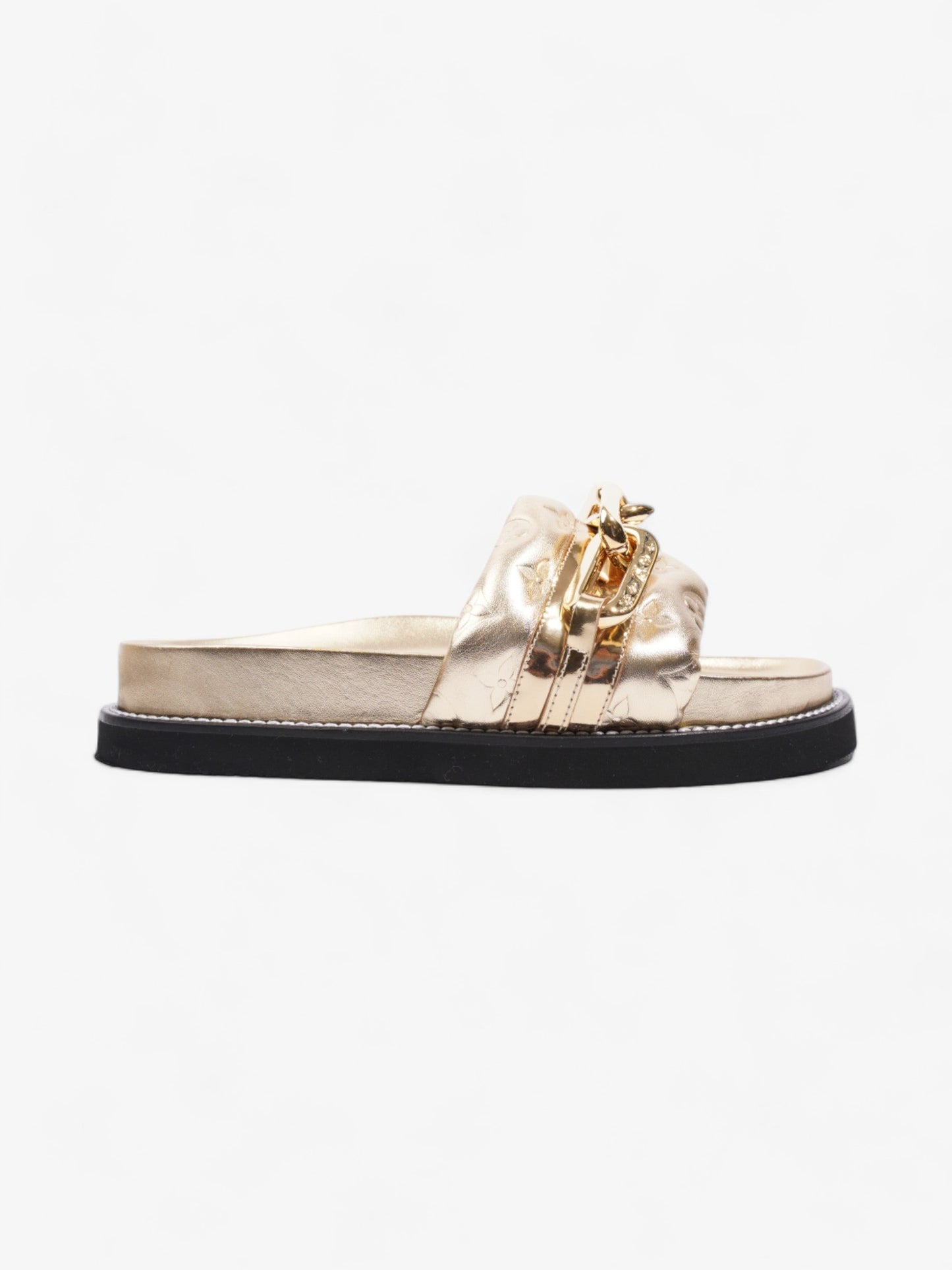 Louis Vuitton LV Sunset Flat Comfort Gold Calfskin Leather EU 40 UK 7