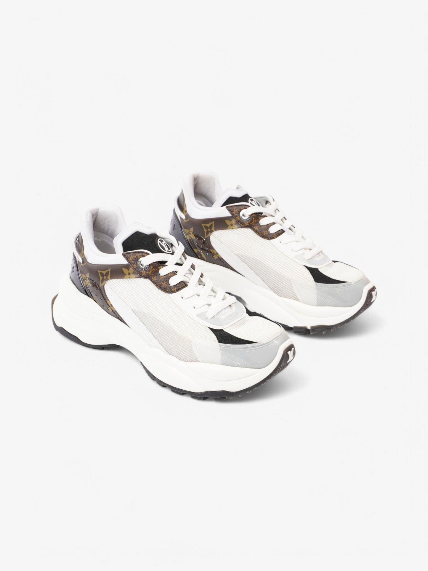 Louis Vuitton Run 55 Sneakers White  / Black / Monogram Mesh EU 38.5 UK 5.5