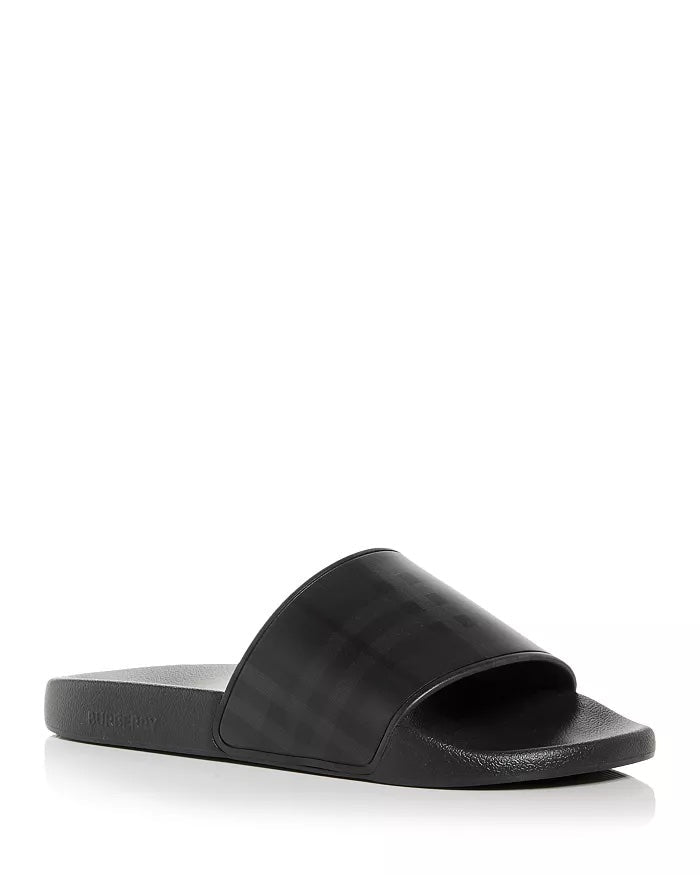 BURBERRY MEN'S FURLEY VINTAGE CHECK SLIDES
