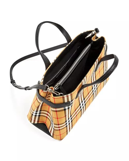 BURBERRY VINTAGE CHECK MEDIUM BANNER TOTE BAG