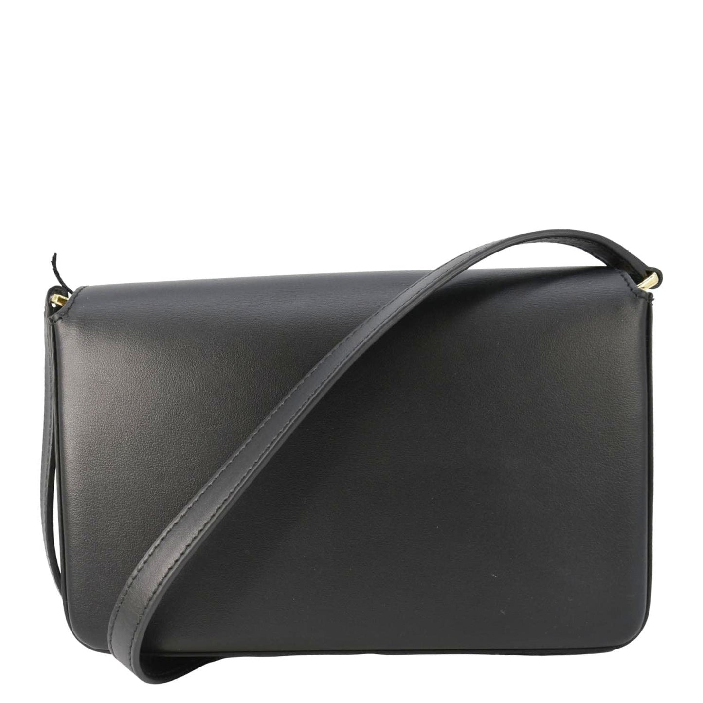 BURBERRY Hampshire Vintage Check Leather Crossbody Bag Black