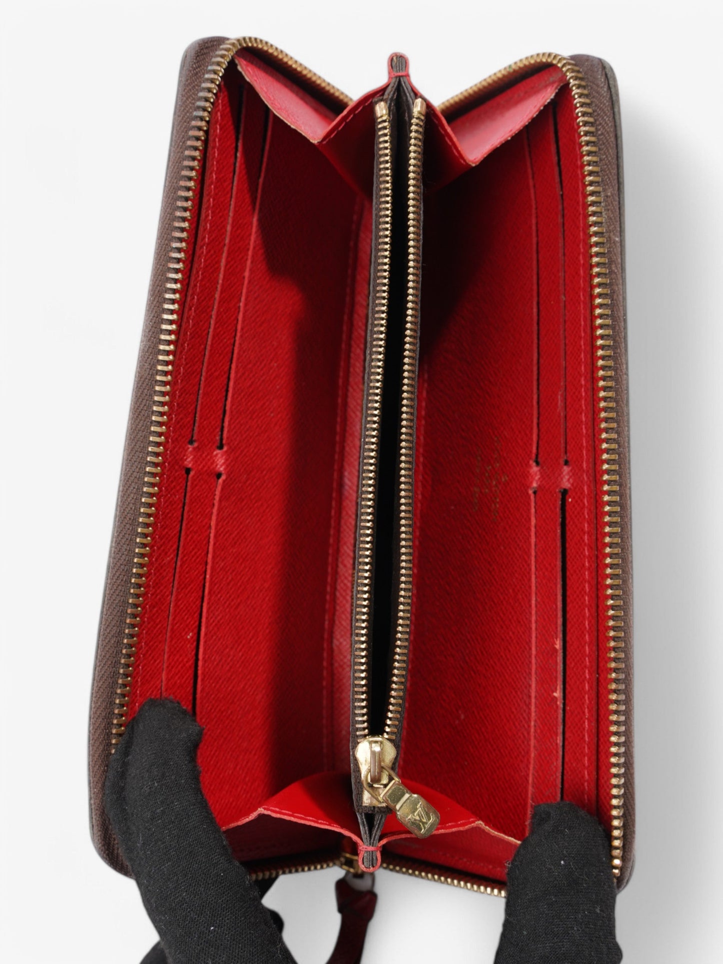 Louis Vuitton Clemence Wallet Damier Ebene Coated Canvas
