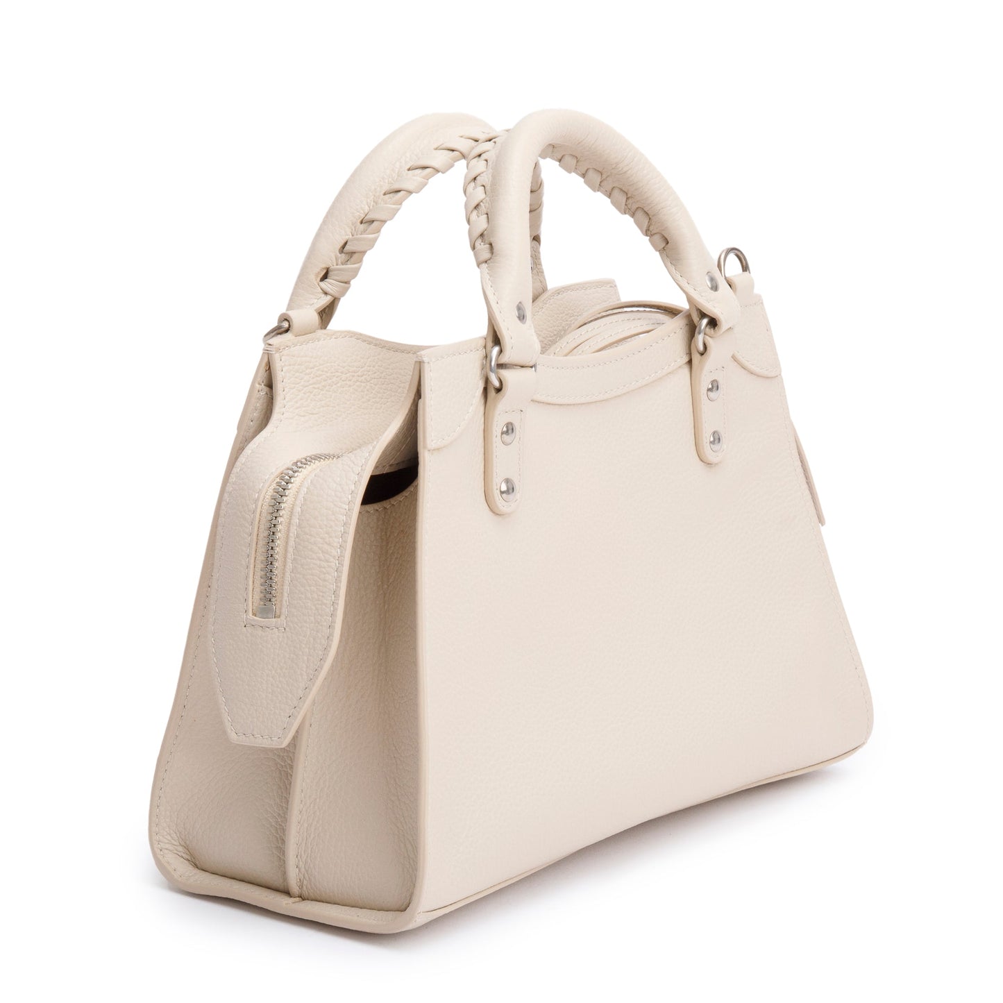 Balenciaga 2022 Beige Calfskin Leather Neo Classic XS City Bag