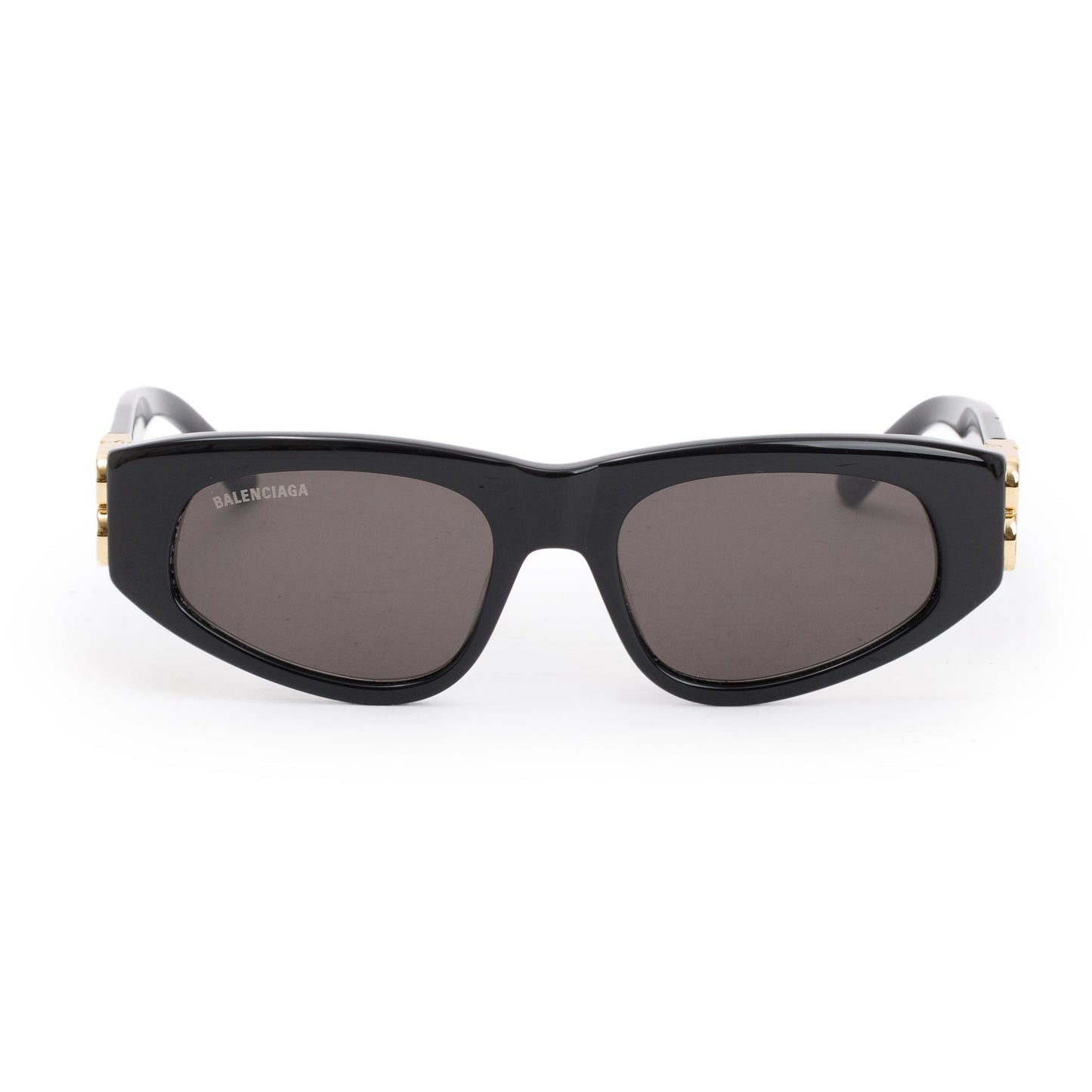 Balenciaga BB0096S Dynasty Black Acetate Rectangle Sunglasses
