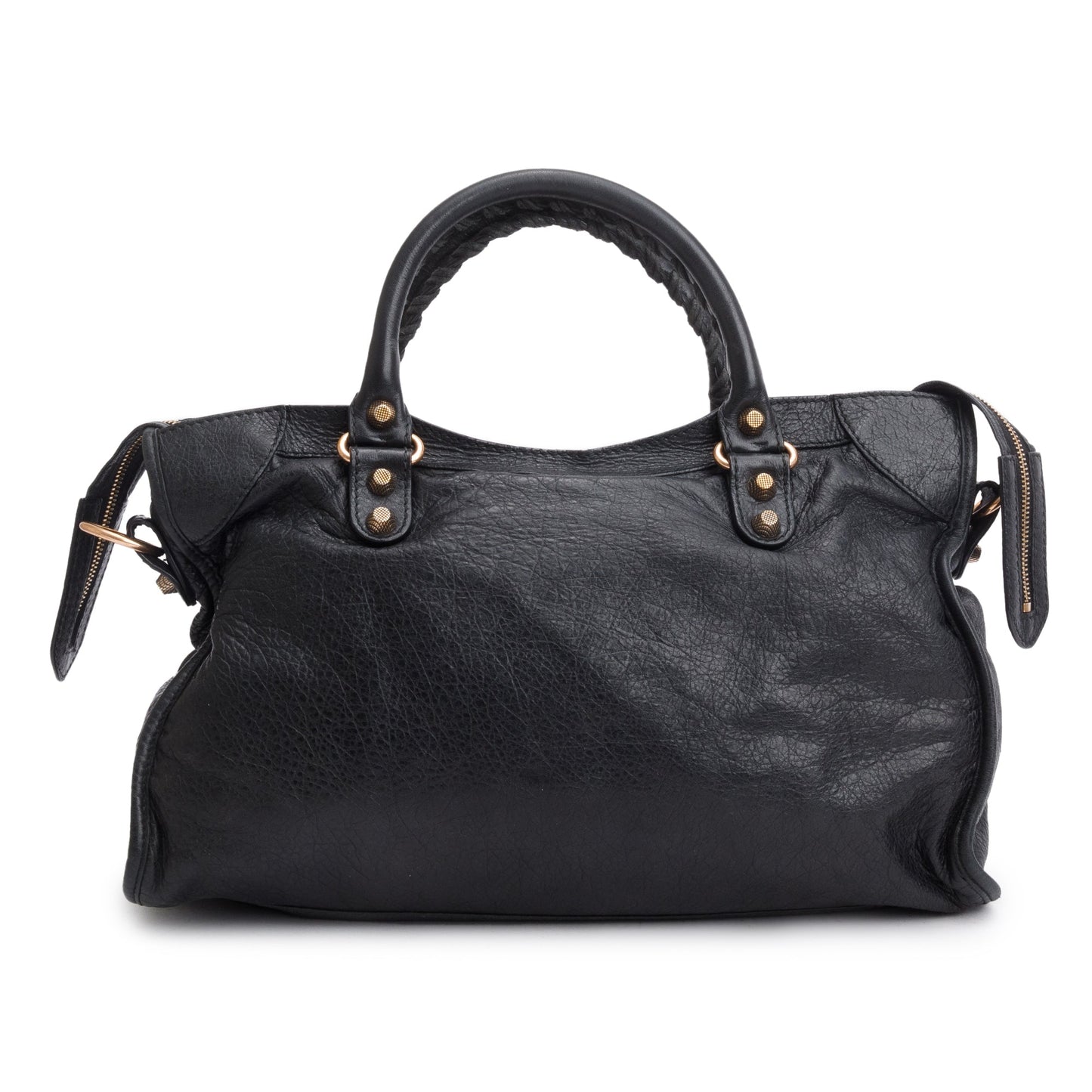 Balenciaga Black Agneau Leather Giant 12 City Bag