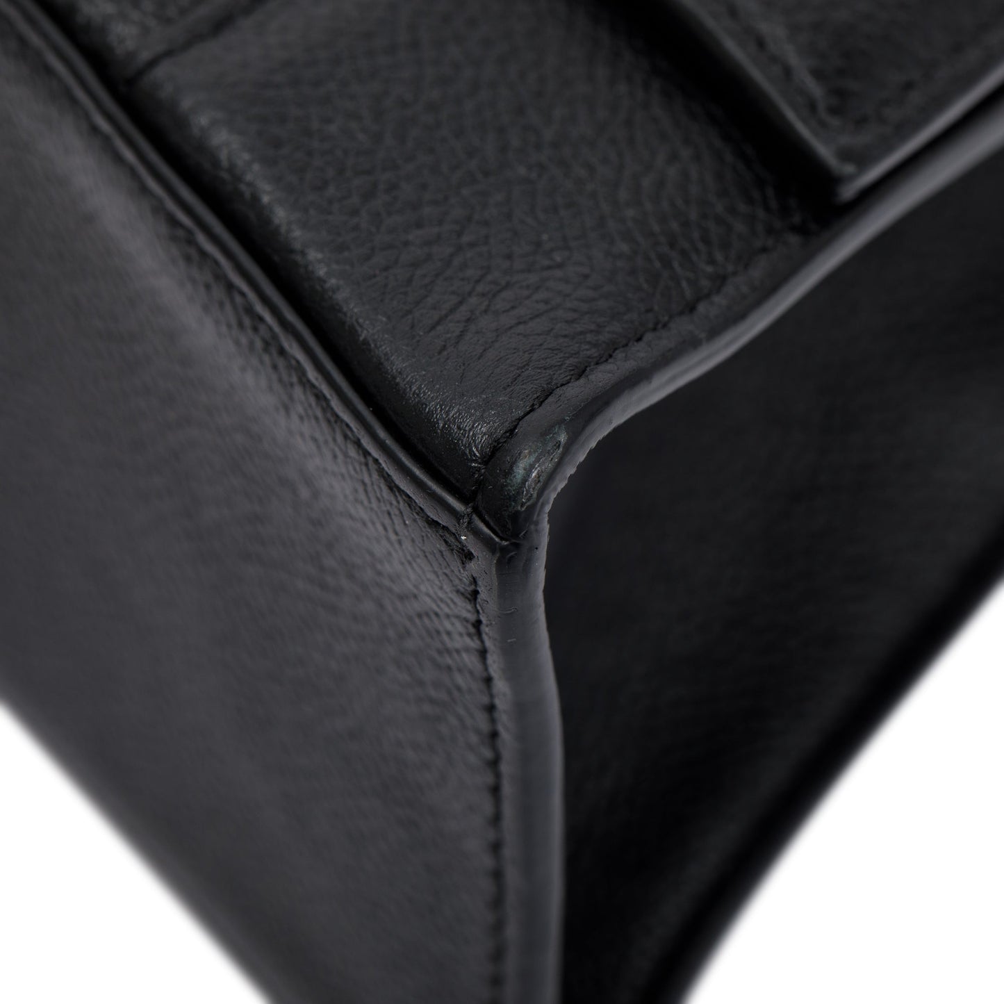 Balenciaga Black Calfskin Leather Small Hourglass Top Handle Bag