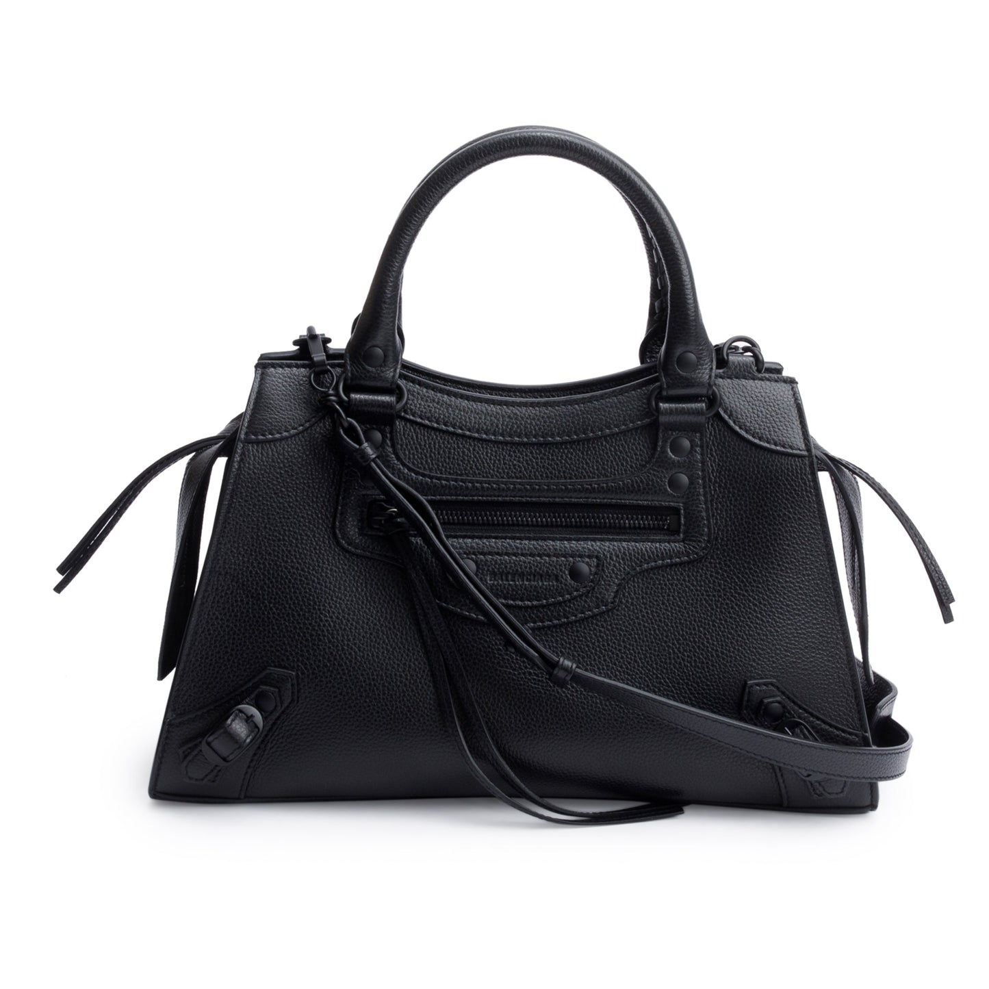 Balenciaga Black Calfskin Leather Small Neo Classic Top Handle Bag