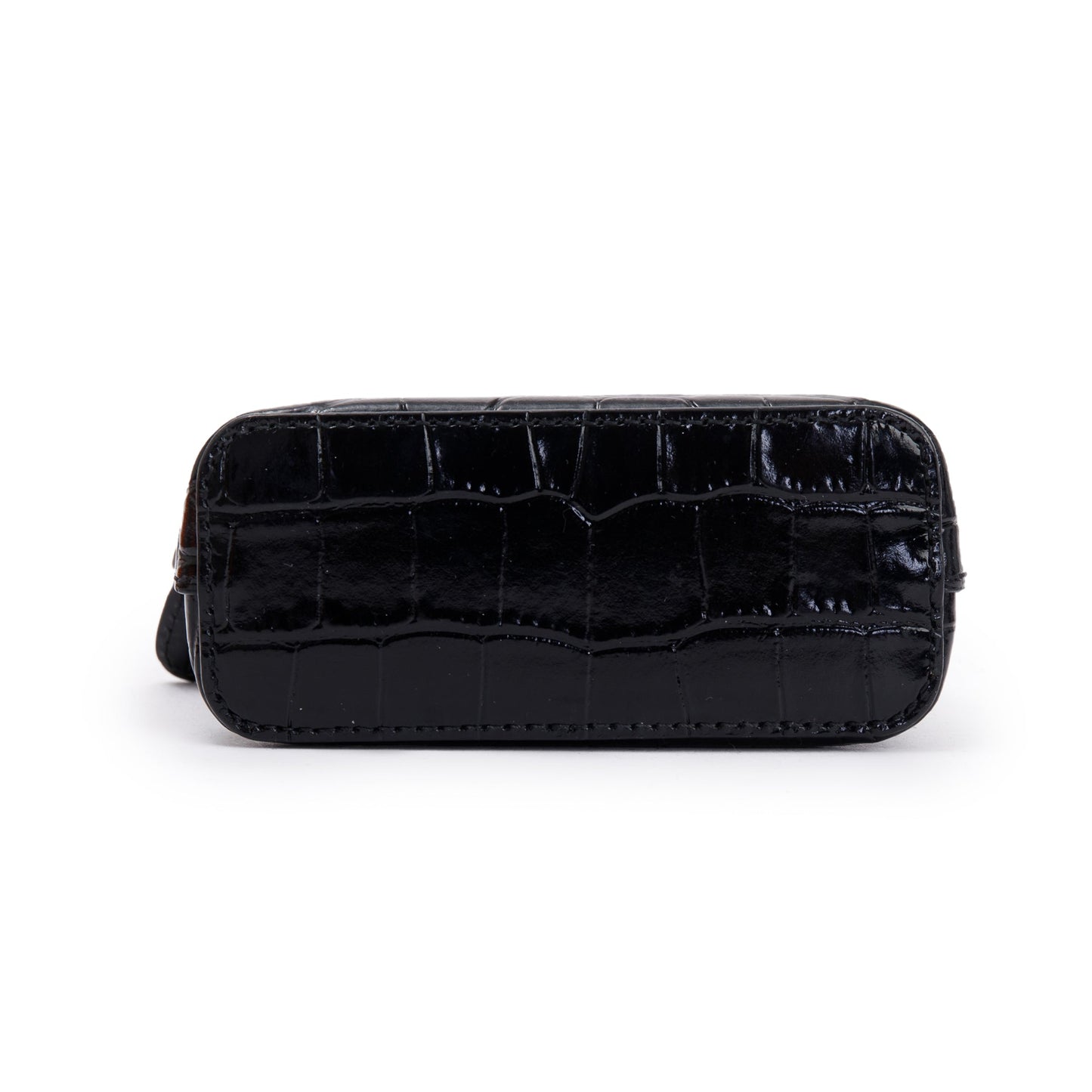 Balenciaga Black Crocodile Embossed Ville Mini Top Handle Bag