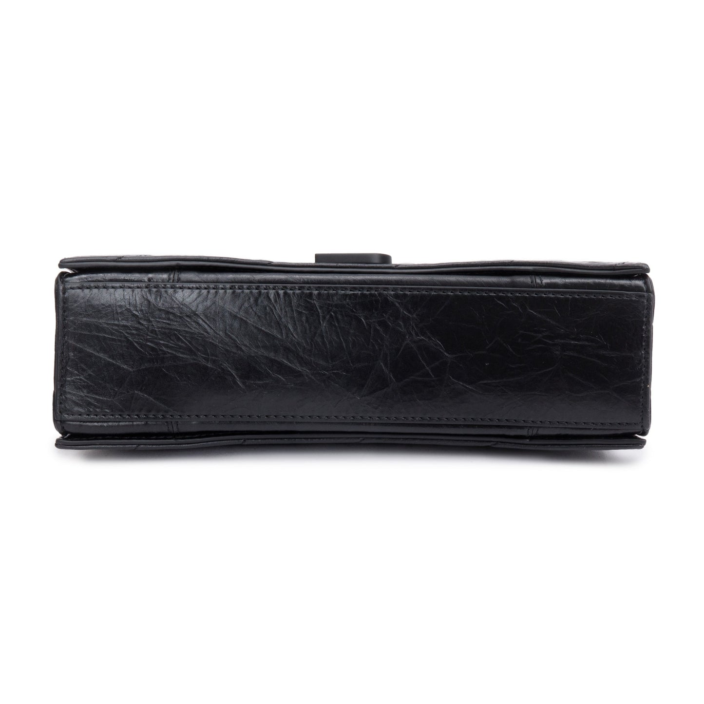 Balenciaga Black Leather Small Crush Chain Shoulder Bag
