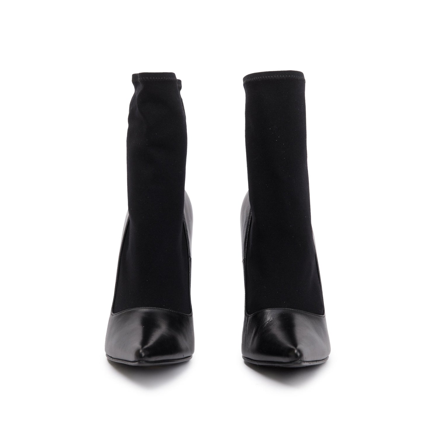 Balenciaga Black Spandex & Leather Knife 110 Bootie , Size 36
