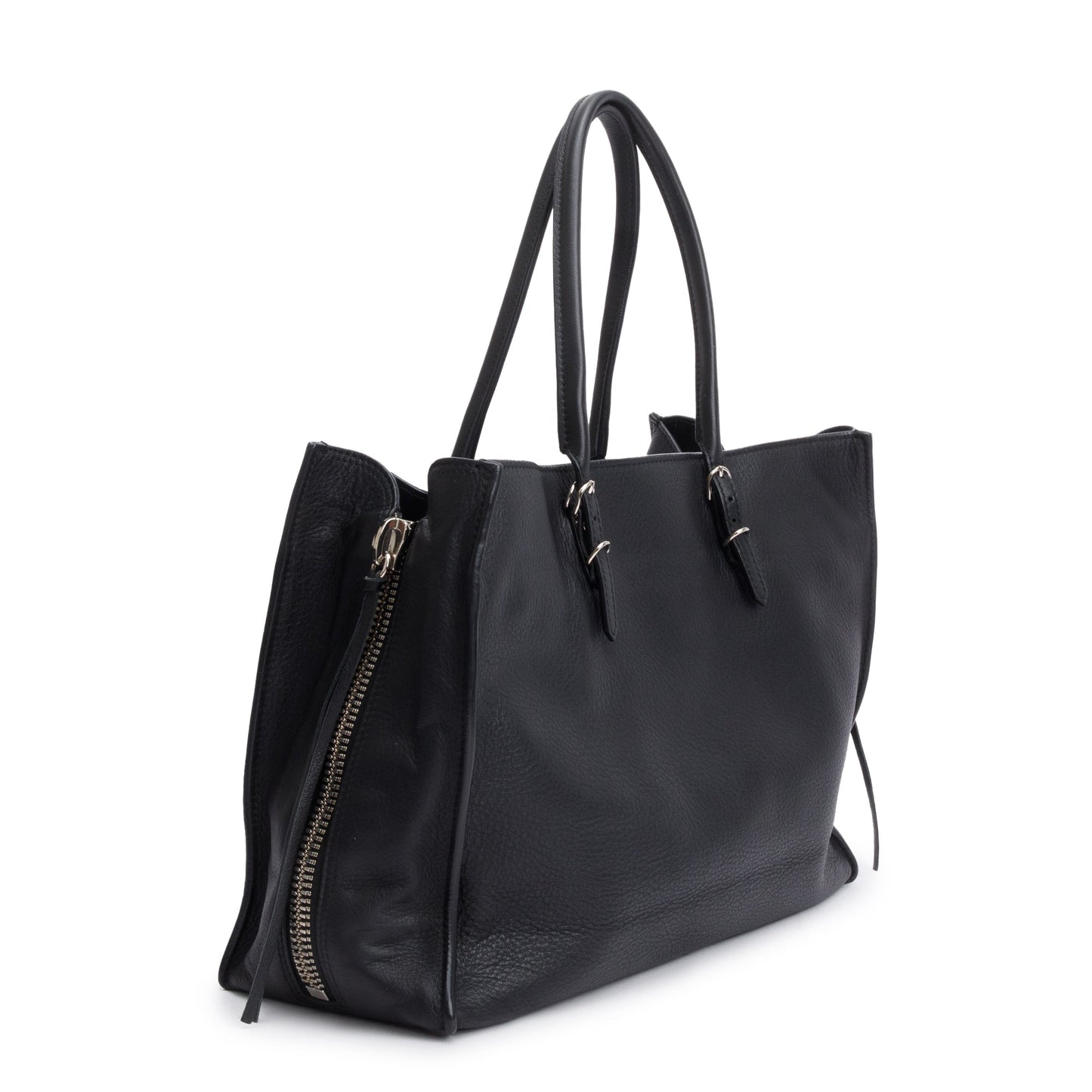 Balenciaga Black Veau Papier B4 Zip Around Tote