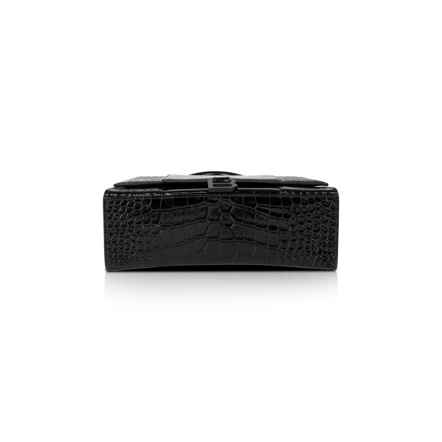 Balenciaga Croc-Embossed Hourglass Medium Top Handle Bag